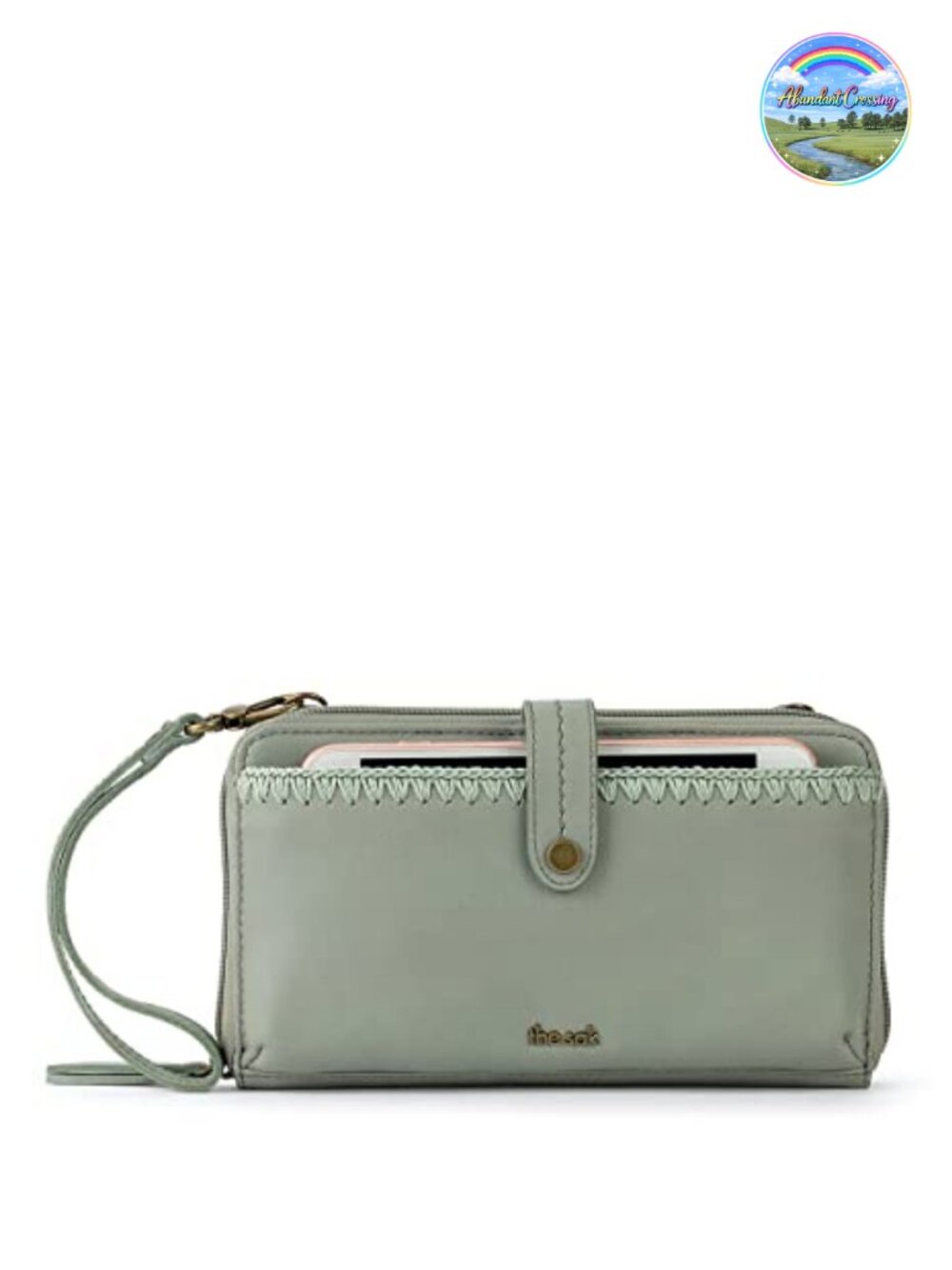 Leather Smartphone Crossbody Bag with Wallet Wristlet Clutch